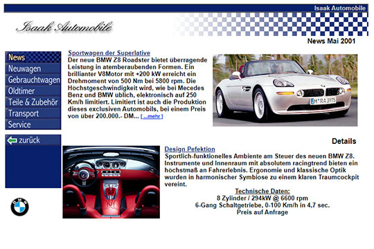  Isaak Automobile, 2001 